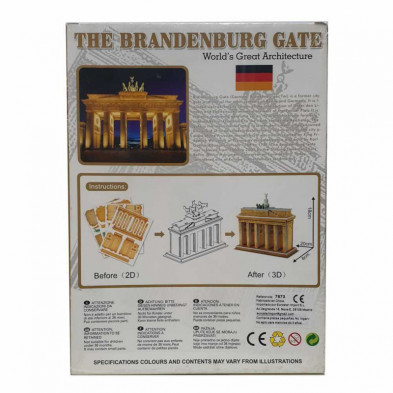 imagen 1 de puzzle 3d puerta de brandenburg