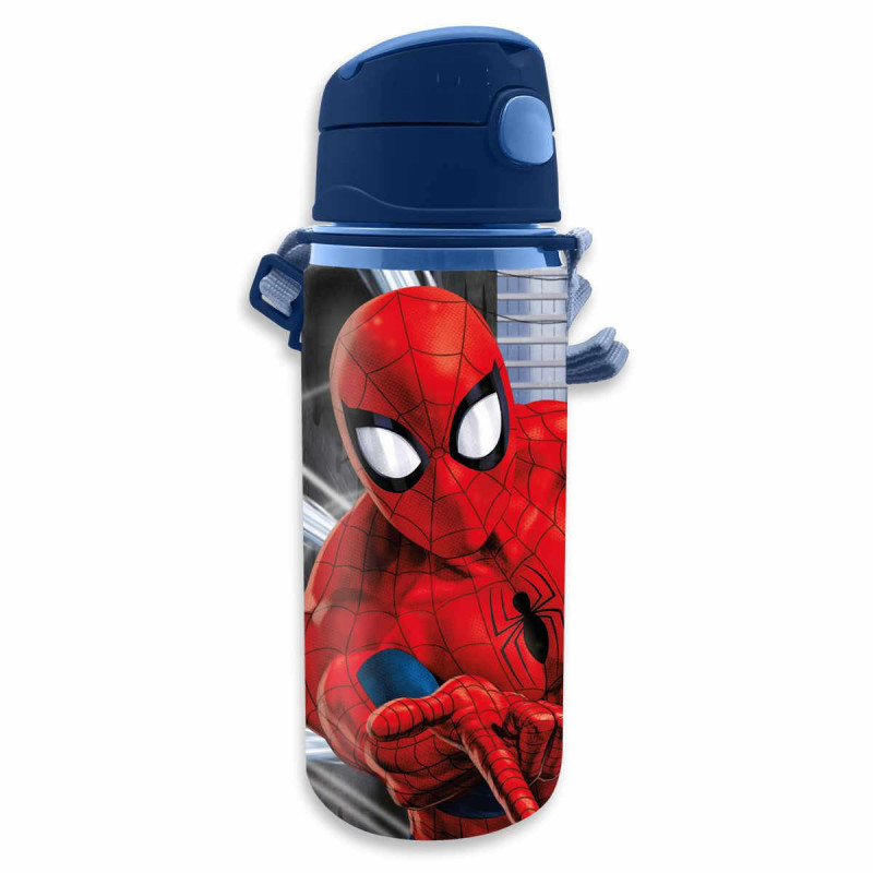 Imagen cantimplora de aluminio con asa 600ml spiderman