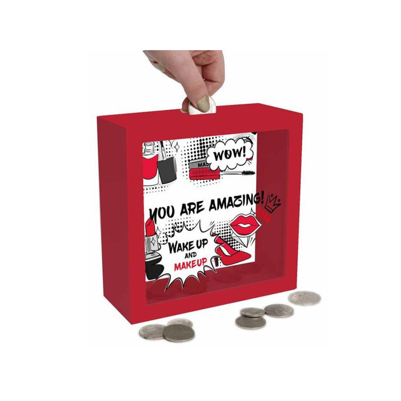 Imagen hucha money bank madera - you are amazing