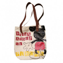 Imagen bolsa canvas i love mickey