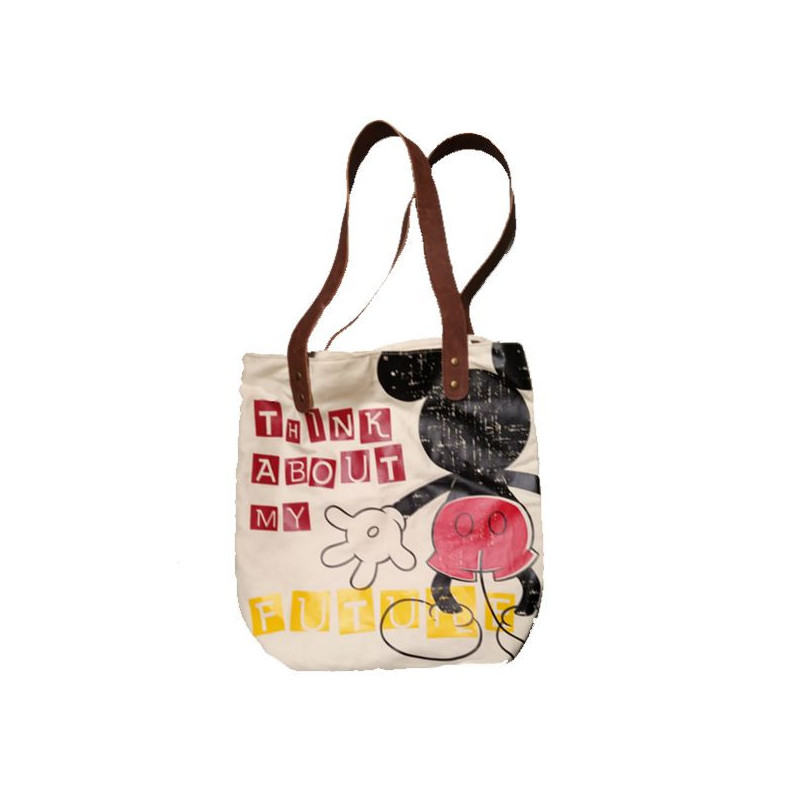 Imagen bolsa canvas i love mickey