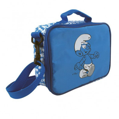 Imagen pitufos bolsa isotermo azul 25x18x8cm