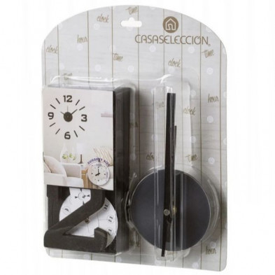 imagen 1 de reloj wall sticker negro 60x60cm