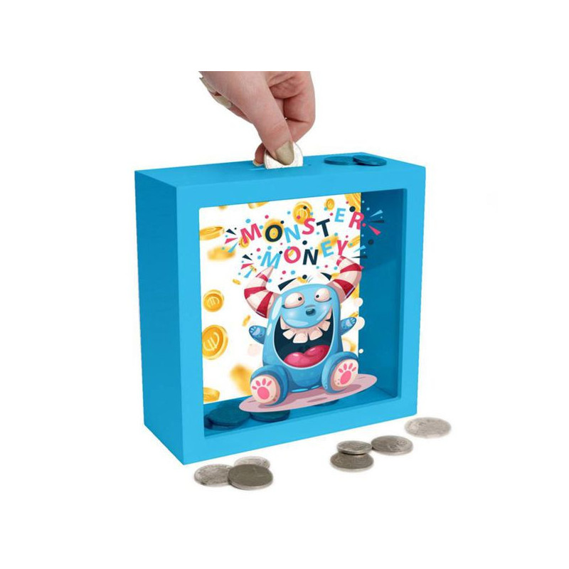 Imagen hucha money bank madera - monster money