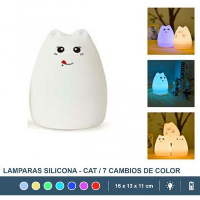 imagen 1 de lampara de silicona cat cambia de color