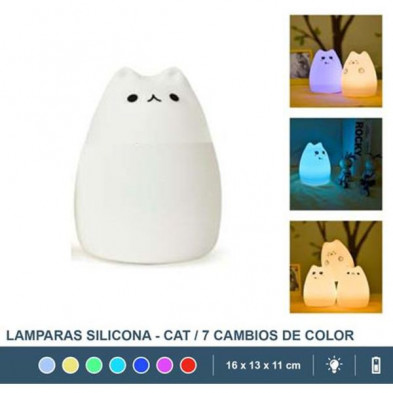 imagen 1 de lampara de silicona cat cambia de color