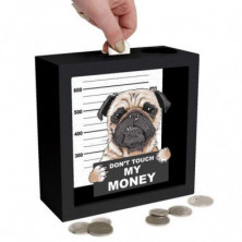 Imagen hucha money bank madera - dog dont touch my money