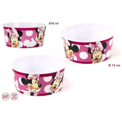 Imagen cuenco plástico 870ml minnie mouse