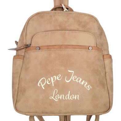 Imagen mochila 28cm pepe jeans original beig 23x26x8cm