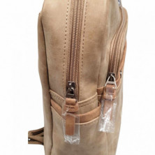 imagen 3 de mochila 28cm pepe jeans original beig 23x26x8cm