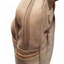 imagen 4 de mochila 28cm pepe jeans original beig 23x26x8cm