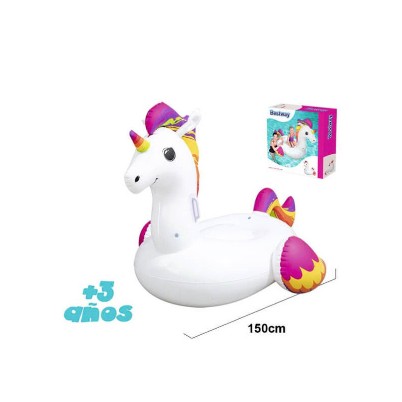 Imagen unicornio infantil con asas 150x117cm