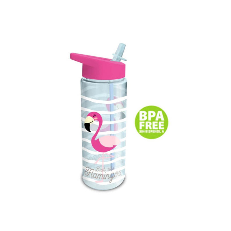 Imagen cantimplora pet 550ml flamingo