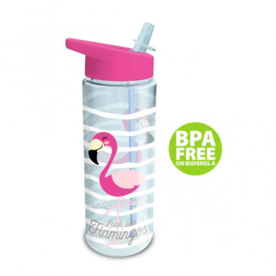 Imagen cantimplora pet 550ml flamingo