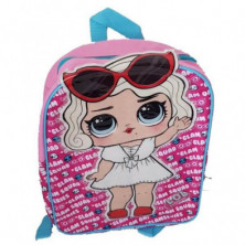 Imagen mochila oval lol doll glam squad rosa