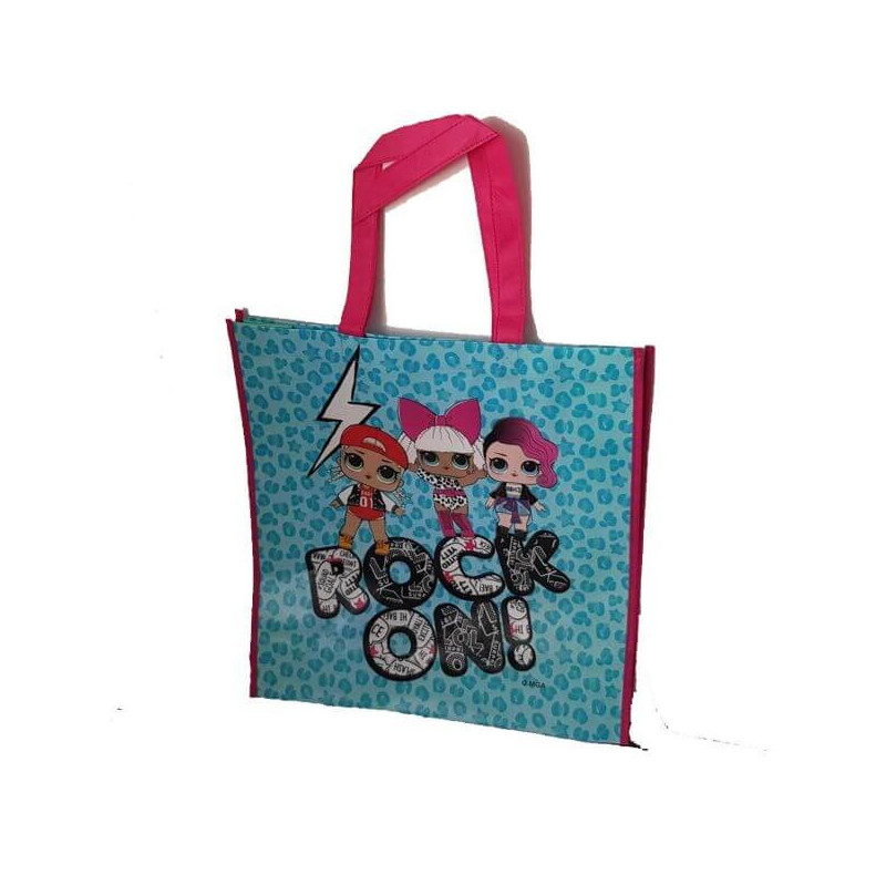 Imagen bolso de compra lol rock on azul