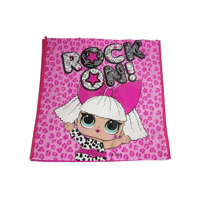 Imagen bolso de compra lol rock on rosa