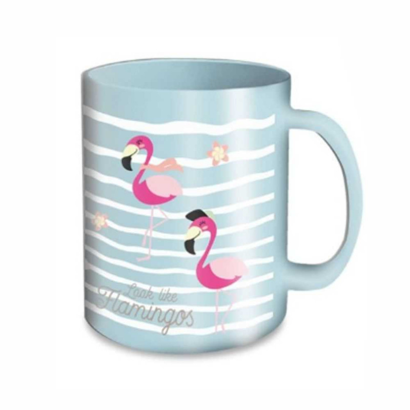 Imagen taza micro 350ml flamingo