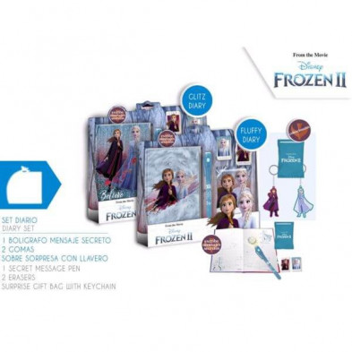 imagen 1 de set frozen diario secreto + boli + sobre 3 piezas