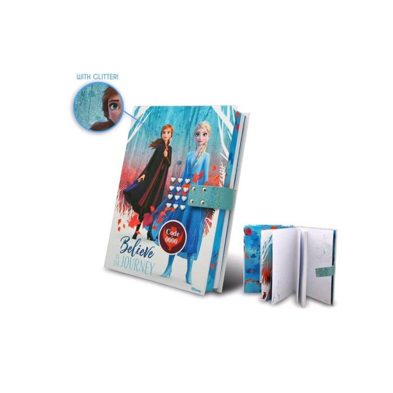 Imagen diario secreto con codigo y sonido frozen