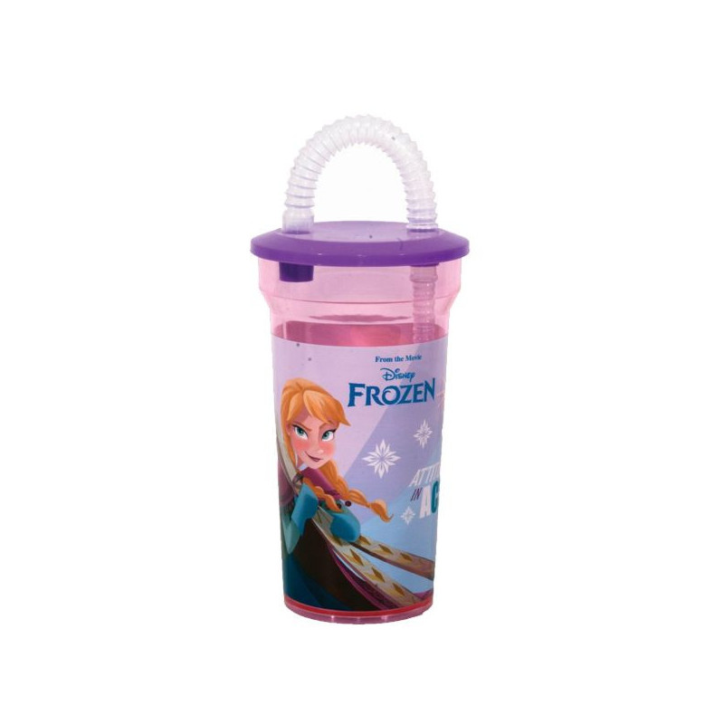 Imagen cantimplora con pajita frozen 400ml