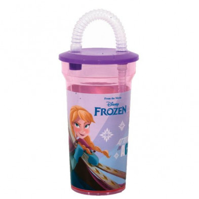 Imagen cantimplora con pajita frozen 400ml