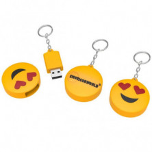 Imagen memoria usb emoji ojos de corazón 16 gb