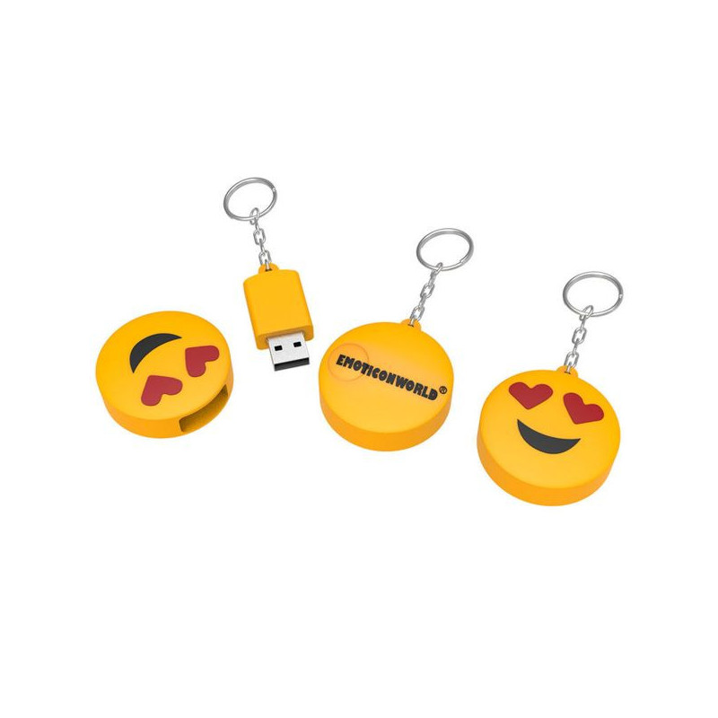 Imagen memoria usb emoji ojos de corazón 16 gb