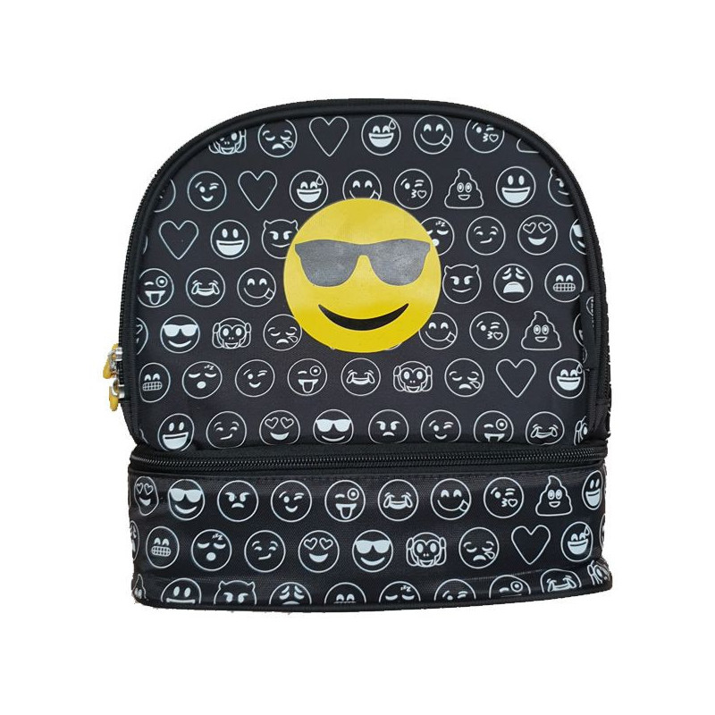 Imagen bolsa térmica emoji gafas de sol negra