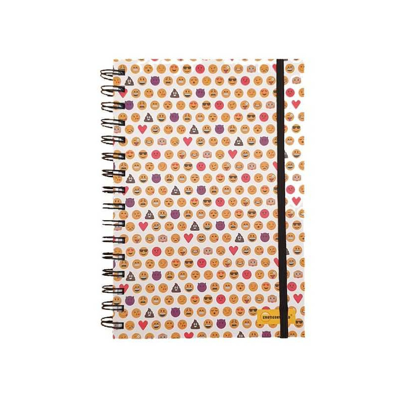 Imagen libreta a5 emojis blanca