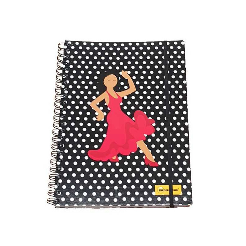 Imagen libreta a4 emoji flamenca negra