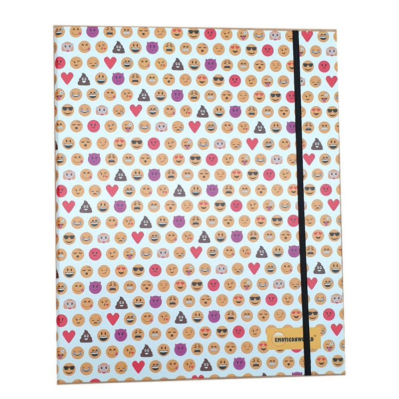 Imagen carpeta con anillas emojis blanca Imagen carpeta con anillas emojis blanca