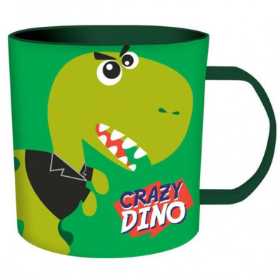 Imagen taza para microondas crazy dino 340ml