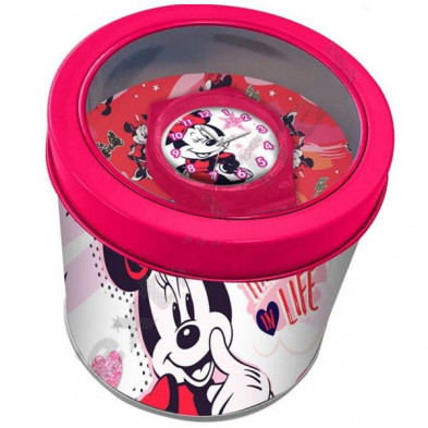 imagen 1 de reloj analógico en caja de metal minnie mouse