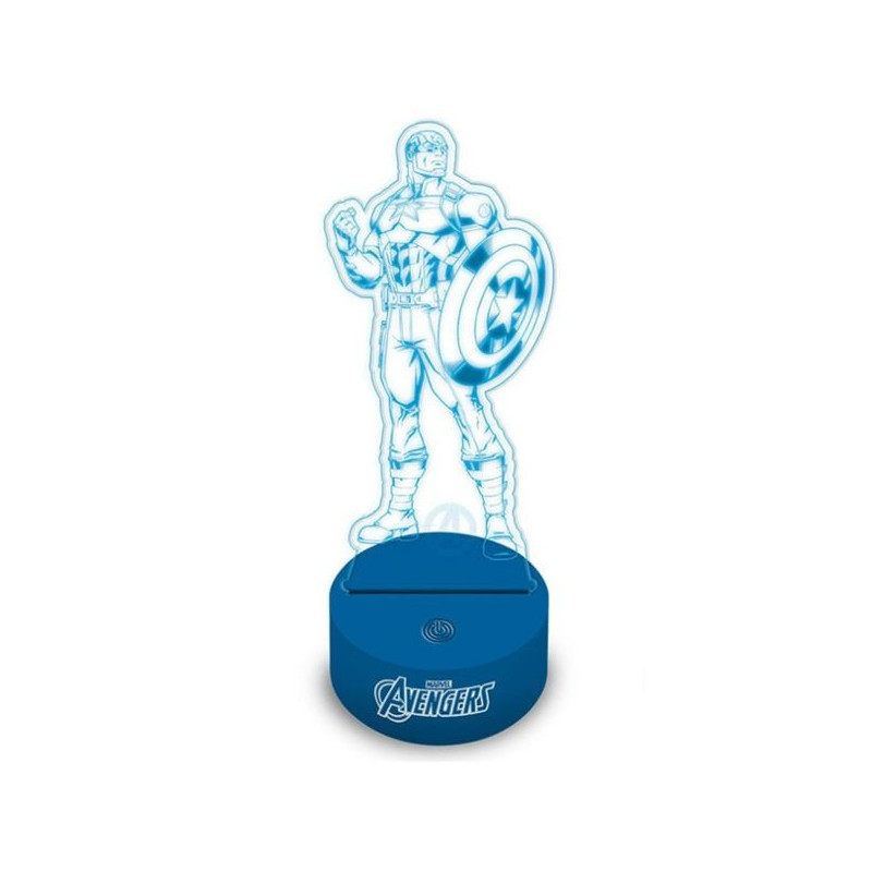 Imagen lámpara led 3d avengers capitán américa