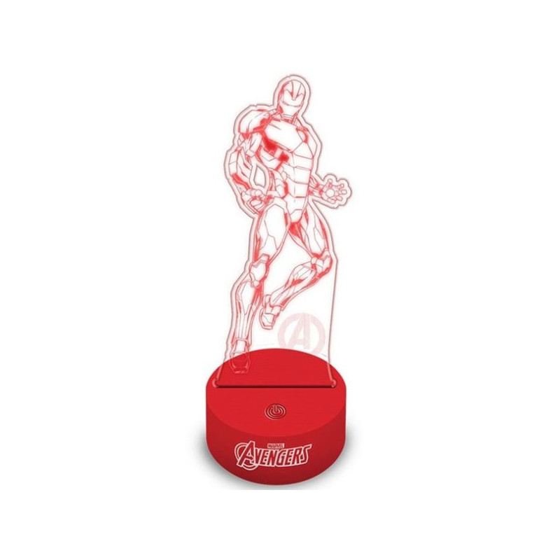 Imagen lámpara led 3d avengers iron man