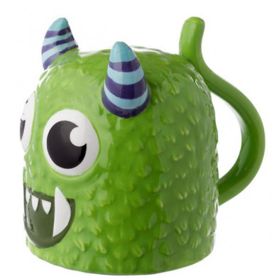 imagen 1 de tazón de ceramica 3d con forma de monstruo verde