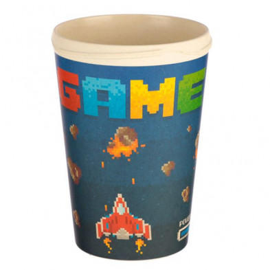 imagen 4 de taza para llevar composite de bambú game over