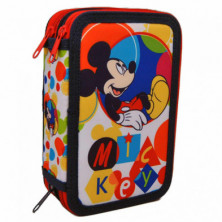 Imagen estuche 3 cremalleras mickey mouse