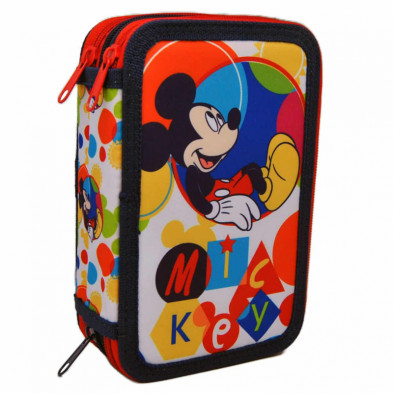 Imagen estuche 3 cremalleras mickey mouse