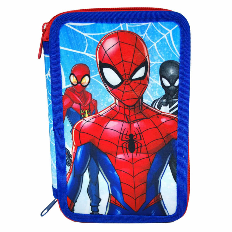 Imagen estuche 3 cremalleras spiderman