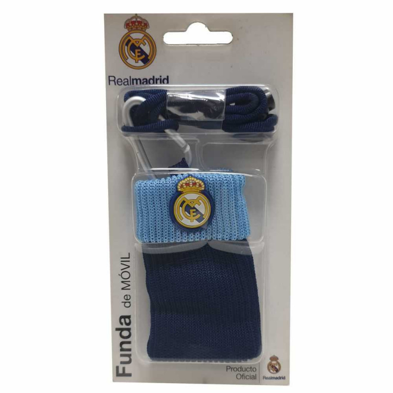 Imagen funda movil calcetin real madrid 9.5x5.5cm