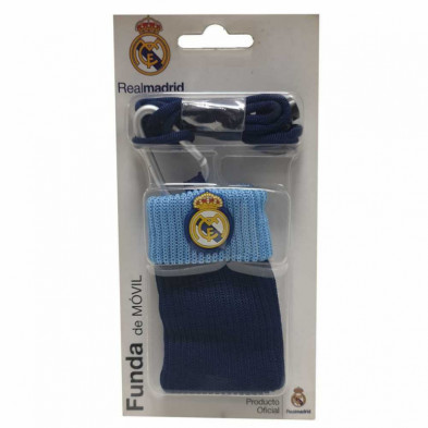 Imagen funda movil calcetin real madrid 9.5x5.5cm