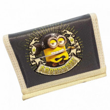 imagen 1 de minions billetero velcro pirate 12x9x2cm