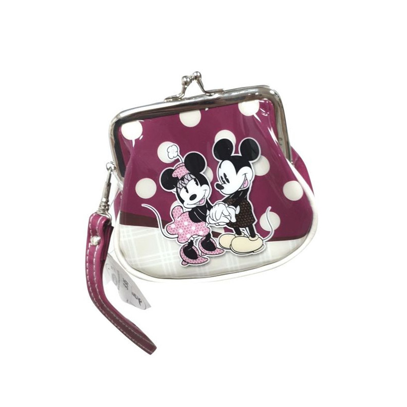 Imagen mickey & minnie monedero retro polka  10x9x5cm