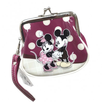 Imagen mickey & minnie monedero retro polka  10x9x5cm