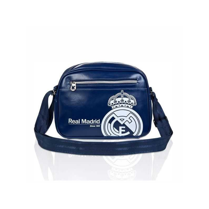 Imagen bandolera horizontal real madrid azul 18x20x7cm