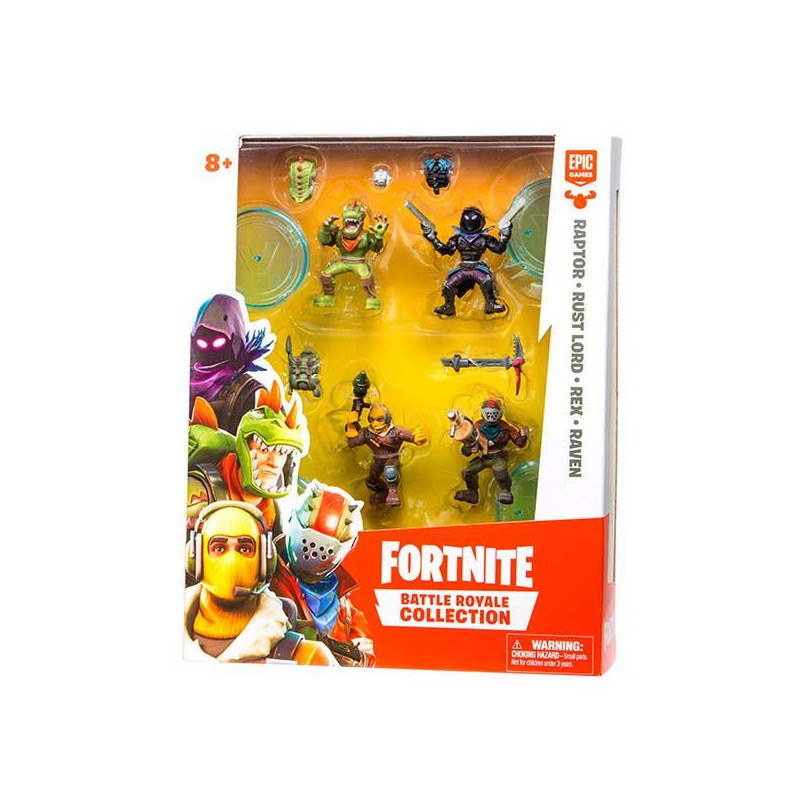 Imagen fortnite set 4 figuras 5cm con accesorios