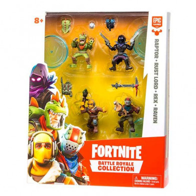 Imagen fortnite set 4 figuras 5cm con accesorios