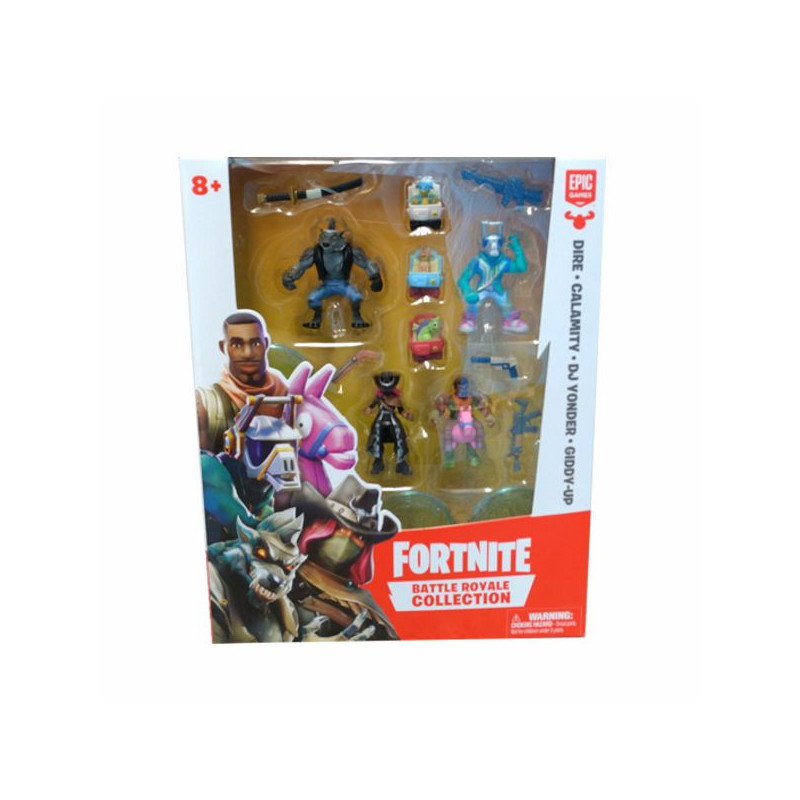 Imagen fortnite set 4 figuras 5cm con accesorios